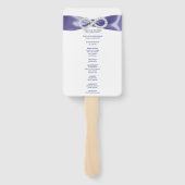 Éventail Purple Blue Diamond Infinity Wedding Programme Fan (Dos)