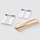 Éventail Purple Blue Diamond Infinity Wedding Programme Fan (Non-assemblé)