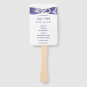 Éventail Purple Blue Diamond Infinity Wedding Programme Fan (Devant)