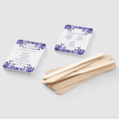 Éventail Purple Blue Floral Foliage Programme de mariage Ve (Non-assemblé)