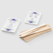 Éventail Purple Blue Floral Green Programme de feuillage (Non-assemblé)