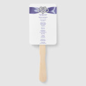 Éventail Purple Blue Infinity Coeur Wedt Programme Fans (Dos)