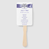 Éventail Purple Blue Infinity Coeur Wedt Programme Fans (Devant)