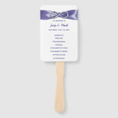 Éventail Purple Blue Silver Infinity Wedding Programme Fans (Devant)