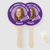 Éventail Purple Cheerleader Photo High School Spirit (Devant et derrière)