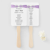 Éventail Purple Diamond Infinity Wedding Programme Fans (Devant et derrière)