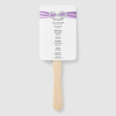 Éventail Purple Diamond Infinity Wedding Programme Fans (Dos)