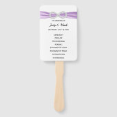 Éventail Purple Diamond Infinity Wedding Programme Fans (Devant)