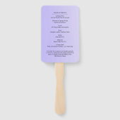 Éventail Purple Elegant Funérailles Célébration de la vie (Dos)