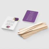 Éventail Purple et Gold Vintage Chic Wedding Programme (Non-assemblé)