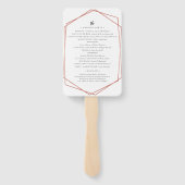 Éventail Purple Floral Rose Gold Bloom Wedding Programme (Dos)