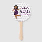 Éventail Purple Glitzy Party Girl (Dos)