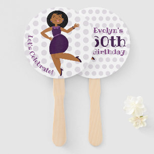 Éventail Purple Glitzy Party Girl