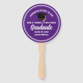 Éventail Purple Graduate Photo Custom Graduate Party (Devant)