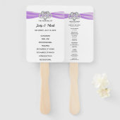 Éventail Purple Infinity Programme de mariage cardiaque Ven (Devant et derrière)