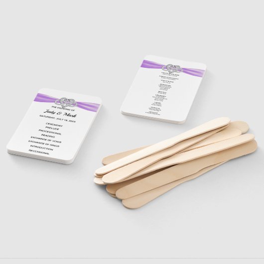 Éventail Purple Infinity Programme de mariage cardiaque Ven (Non-assemblé)