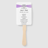 Éventail Purple Infinity Programme de mariage cardiaque Ven (Devant)