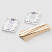 Éventail Purple, Lavande, Mariage Floral Aquarelle Blanche (Non-assemblé)