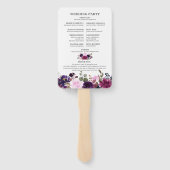 Éventail Purple Lavender Floral Boho programme de mariage (Dos)