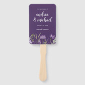 Éventail Purple Lavender Floral Wedding Programme Fans (Devant)