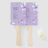Éventail Purple Lily Floral Programme de mariage printanier (Devant et derrière)