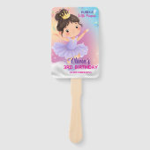 Éventail Purple Little Princess Ball Ensemble de fans (Devant)