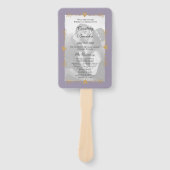 Éventail Purple Modern Photo Gold Hearts Programme de maria (Devant)