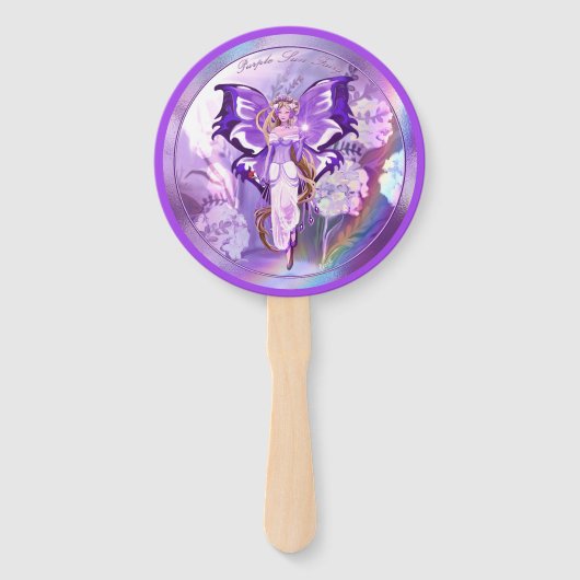 Éventail Purple Sun Fairy (Dos)