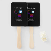 Éventail Q R code venmo scanner pour payer ajouter le logo (Devant et derrière)