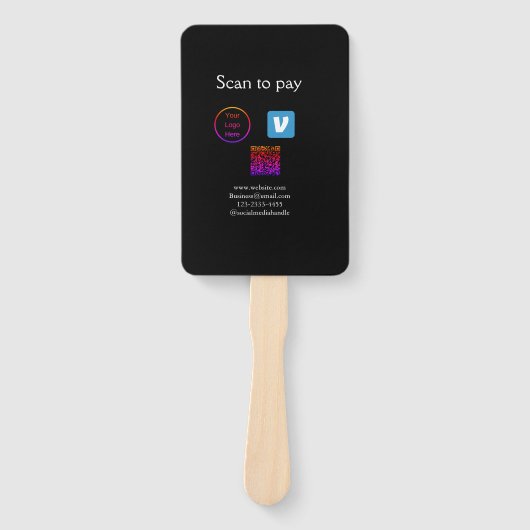 Éventail Q R code venmo scanner pour payer ajouter le logo (Devant)
