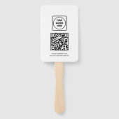 Éventail QR code blanc | Conception de logo d'entreprise pr (Dos)