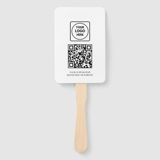 Éventail QR code blanc | Conception de logo d'entreprise pr (Devant)