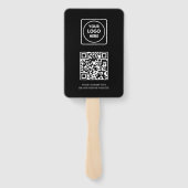 Éventail QR code noir | Conception de logo d'entreprise pro (Dos)