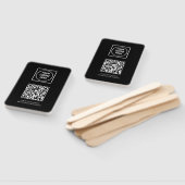 Éventail QR code noir | Conception de logo d'entreprise pro (Non-assemblé)