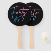 Éventail Quarante AF II - Cadeau d'anniversaire (Devant et derrière)