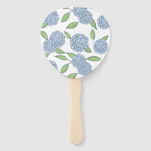 Éventail Quelque chose de bleu Hydrangea Mariage côtier (Dos)