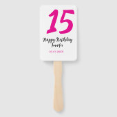 Éventail quiencenera 15e anniversaire ajouter date année te (Dos)