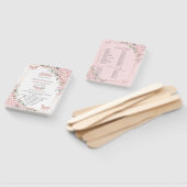 Éventail Quinceañera Cherry Blossoms Rose Gold Programme (Non-assemblé)