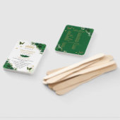 Éventail Quinceañera Emerald Green Floral Events Programme (Non-assemblé)