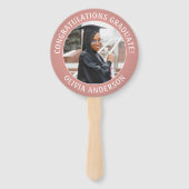 Éventail Quote 2 Photo Rose Rose Gold Graduation Moderne (Devant)