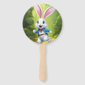 Éventail Rabbit Logo Black Guest Book (Devant)