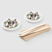 Éventail Rat Terrier Fête de Noël Wreath Pup (Non-assemblé)