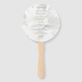 Éventail Recouvrement blanc | Mariage d'aquarelle florale (Dos)