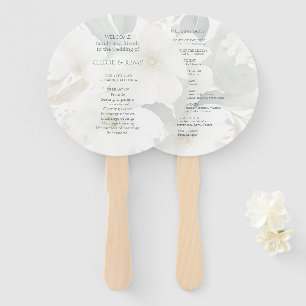 Éventail Recouvrement blanc Mariage d'aquarelle florale