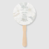 Éventail Recouvrement blanc | Mariage d'aquarelle florale (Devant)