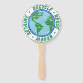 Éventail Recycler Réutiliser Réutiliser Repenser (Dos)