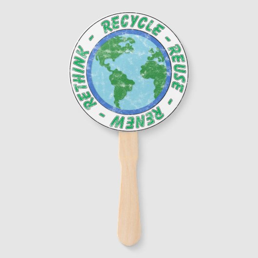 Éventail Recycler Réutiliser Réutiliser Repenser (Dos)