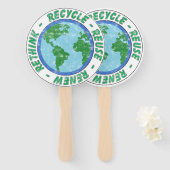 Éventail Recycler Réutiliser Réutiliser Repenser (Devant et derrière)