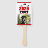 Éventail Red Class of 2026 Photo Custom Graduation Photo (Devant)