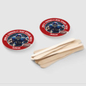 Éventail Red High School Football Player Photo Parent (Non-assemblé)